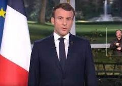 法国总统马克龙本周三首次发表公开讲话